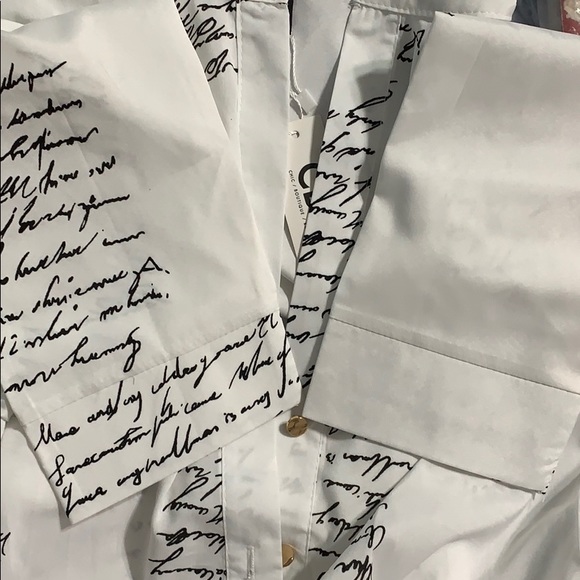 Handwriting Print Casual Shirt - Picture 8 of 12
